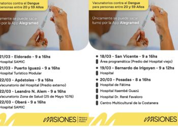 Continúa la campaña de vacunación contra el dengue