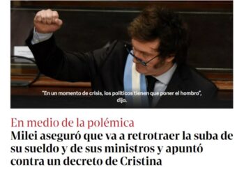 Milei aseguró que va a retrotraer la suba de su sueldo