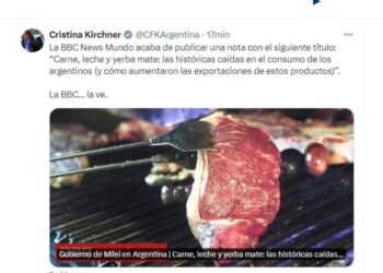 «La BBC la ve»: el mensaje de Cristina Kirchner contra Milei