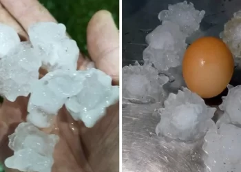 Fuerte tormenta de lluvia, granizo y viento azotó al sur de Brasil