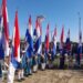 Presidente Peña rinde homenaje a la bandera paraguaya