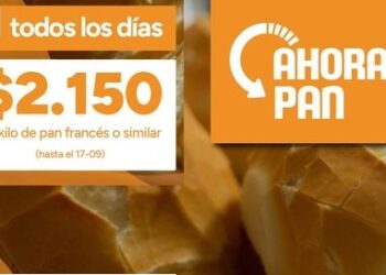 El programa Ahora Pan actualiza su valor a $2.150 el kilo hasta el 17 de septiembre