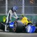 Colapinto chocó en la qualy y destruyó su auto en Las Vegas