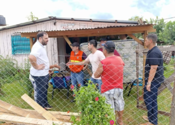 El Gobierno de Misiones asiste a las familias afectadas por el temporal en Leandro N. Alem