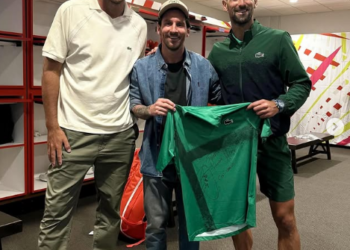 Cumbre de leyendas en Miami: Lionel Messi, espectador de lujo para Novak Djokovic
