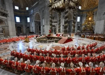 Los cardenales celebraron la misa por la elección del Papa