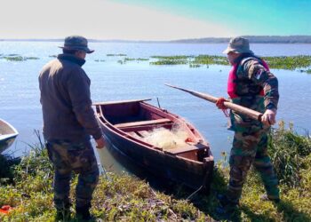 Guardaparques secuestraron elementos de pesca no autorizada durante un operativo