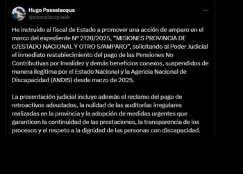 Gobierno de Misiones inicia acción judicial para restablecer el pago de Pensiones por Discapacidad