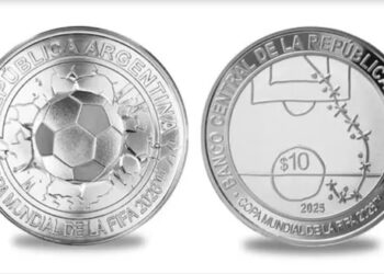 El Banco Central presenta una moneda conmemorativa por el Mundial 2026 con guiño a Maradona