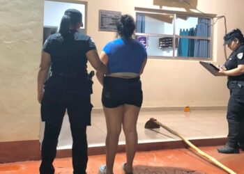 Atacó a azadazos a su esposo y fue detenida