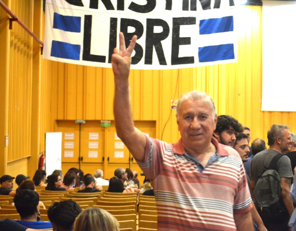 El dirigente Rulo Báez participó de las actividades en la UBA.