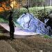 Choque sobre la Ruta Nacional 12 terminó con un auto incendiado y varios heridos leves