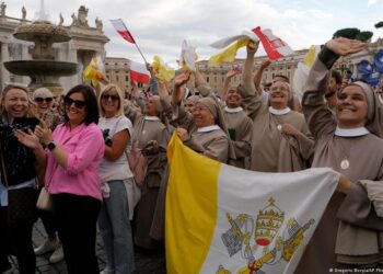 El Papa vuelve a saludar a la multitud en el Vaticano tras operarse